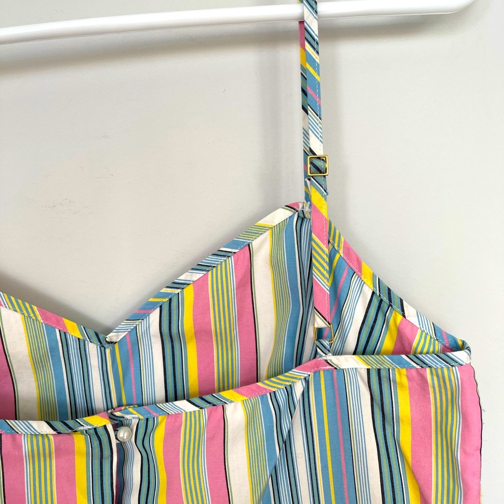 Stripped/floral camisole style top. - Picture 3 of 4